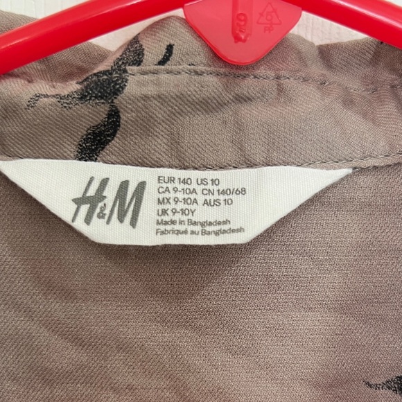H & M Brown Shirt Dress with Unicorn Print size 10 AS IS - Picture 4 of 9